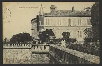 Château de Montéléger au début du XXe&nbsp;siècle.