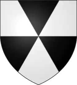 Description de l'image Blason-gironné-6-pièces-argent-sable.svg.