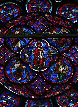 Détail de la rose du chœur, 1er quart du 13e siècle, cathédrale Notre-Dame de Laon,