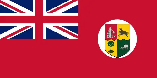 Red ensign d'Afrique du Sud utilisé pour le Sud-Ouest africain (1919-1928)