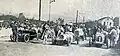 Départ du Grand Prix de Saint-Sébastien 1927 (n°1 à D. la Bugatti de Materassi le futur vainqueur).
