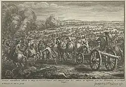 Convoi français d’artillerie en vue du siège de Berg-op-Zoom.