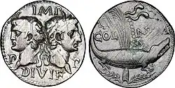 photo d'une monnaie romaine.