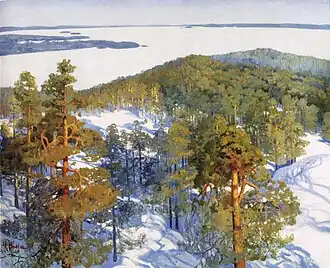 Vue hivernale de l'esker de Pyynikki[4].