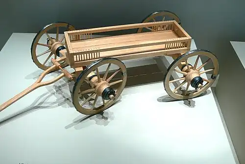 Reconstruction d'un char de la période de l'Hallstatt final.