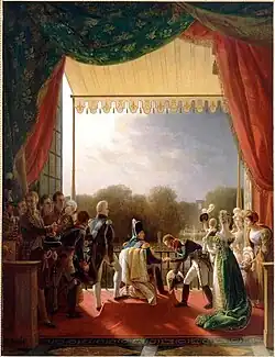 Louis XVIII assiste au retour de l'armée d'Espagne des Tuileries, 2 décembre 1823 (vers 1823-1824), Paris, Musée du Louvre.