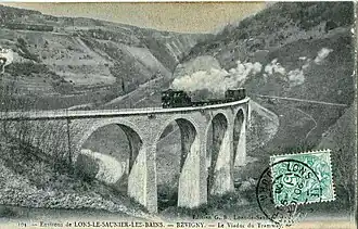Le viaduc de Revigny vers 1906.
