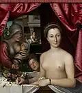 Portrait d'une dame, école de François Clouet.