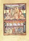 Miniature de l'Exode, f.25v.