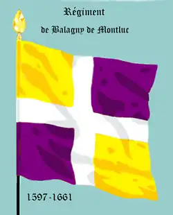 Drapeau d'Ordonnance du régiment de Balagny.