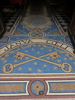 Pavage en mosaïques d'Émaux de Briare.
