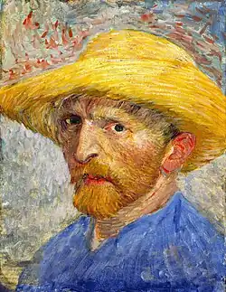 Vincent van Gogh, Autoportrait au chapeau de paille, 1887.
