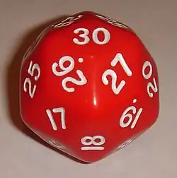Dé à 30 faces.
