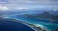 Récifs de Bora Bora en Polynésie française.