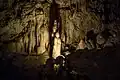 Stalagmite anthropomorphe dénommée "La Statue".