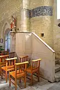 La chaire à prêcher en pierre XVIe siècle.