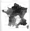 Carte de France des suicides (1833)[4].