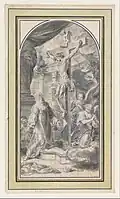 Dessin représentant une vision de la crucifixion, 1730, Cooper–Hewitt, Smithsonian Design Museum New York.