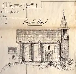 Façade nord avant restauration de 1901[9]