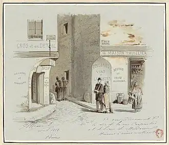 Début de la rue Carpentier (1882), Paris, BnF.