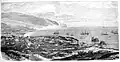 Vue de la baie de Funchal et du fort (1879).