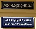 Rue dédiée à Adoph Kolping, à Klagenfurt (Autriche)
