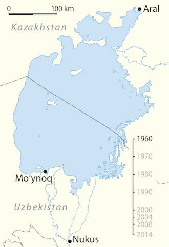 (Voir situation sur carte : mer d'Aral)
