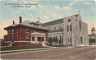Cathédrale Saint-Patrick de Fort Worth avec maison paroissiale