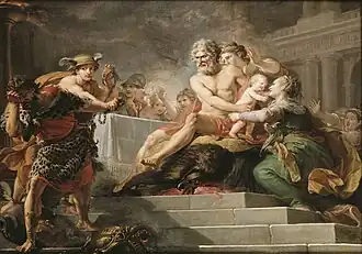 Le festin donné aux dieux par Tantale, Hugues Taraval, 1767. Musée de Versailles.