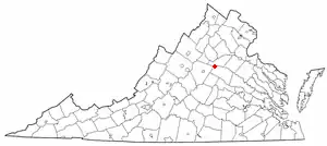 Localisation de Gordonsville