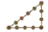 Triangle de dimensions 3-4-5 avec les côtés gradués par des points symbolisant les nœuds d’une corde.