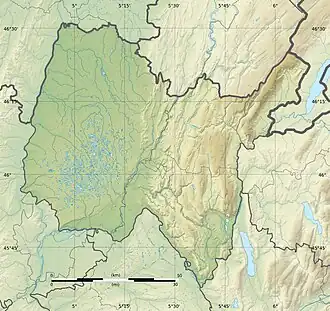 Voir sur la carte topographique de l'Ain