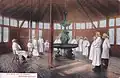 Bad Salzungen, salle d'inhalation, vers 1910, carte postale oblitérée en 1913.