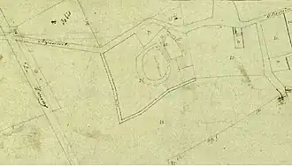 Mont d'Azincourt - détail du cadastre de 1810