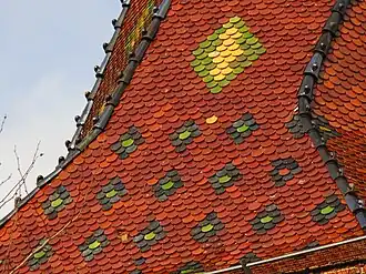 Détail de la toiture.