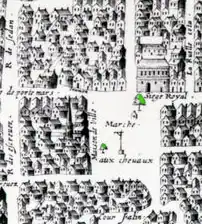 En 1618, devant le gibet et le siège royal.