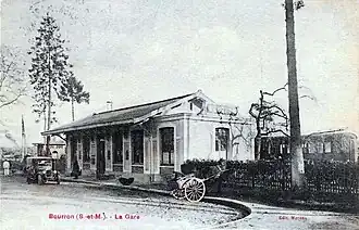 Gare de Bourron, BV de 6 travées, avant 1919.