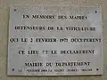 Plaque visible à l'entrée