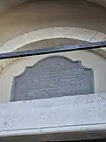Plaque commémorative.