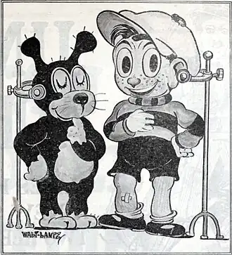 Dinky Doodle et son chien, en septembre 1924.