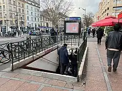 L'accès no&nbsp;1 « Boulevard de Belleville ».