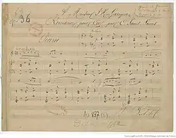 Page du manuscrit.
