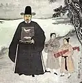 Portrait Ming du mandarin Jiang Shunfu, fin XVe&nbsp;siècle.