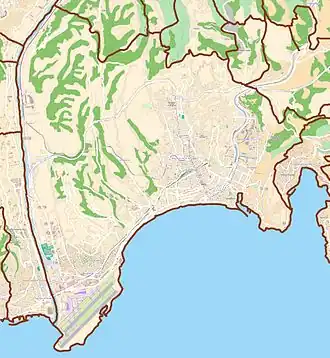 voir sur la carte de Nice