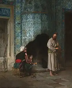 Conversation au coin du feu.