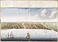 Gravure néerlandaise de 1665 montrant "de stad Samboppe", c'est-à-dire la forteresse de Somba Opu.