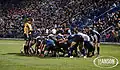 Match de rugby à XV au stade contre les Utah Utes en 2016