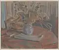 Vase bleu aux chardons, pastel, 46 x 55,5 (1871).&nbsp;Collection particulière.