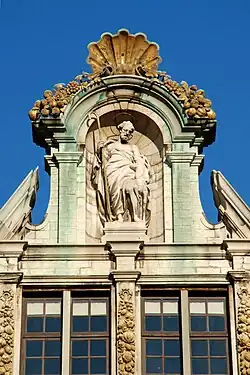 La statue de Saint-Gilles patron des graissiers.