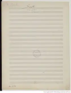 Image illustrative de l’article Sonate pour violon et piano de Ravel